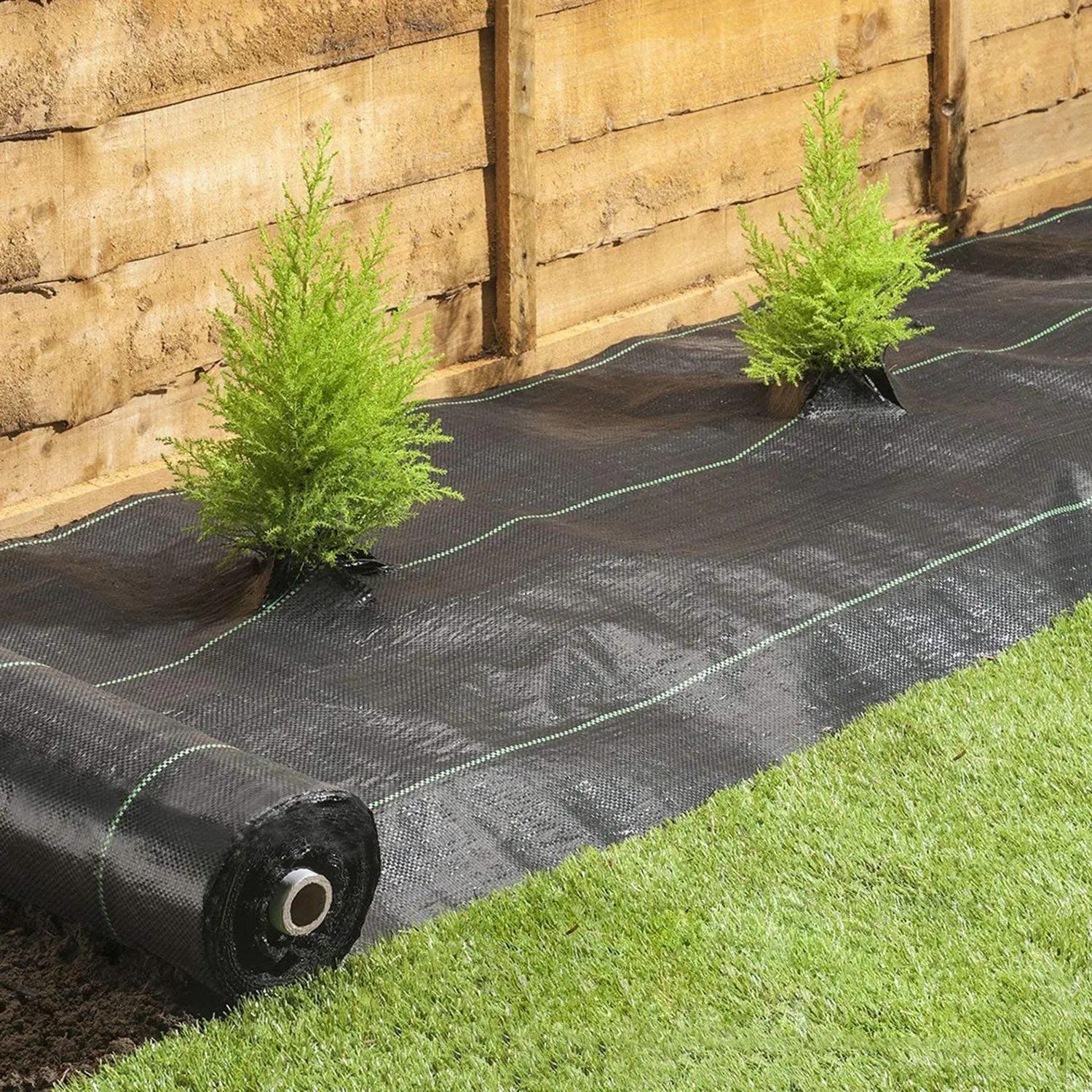 Tissu paysage noir Rap-Duty, barrière commerciale contre les mauvaises herbes, Pro, 5 pi x 100 pi