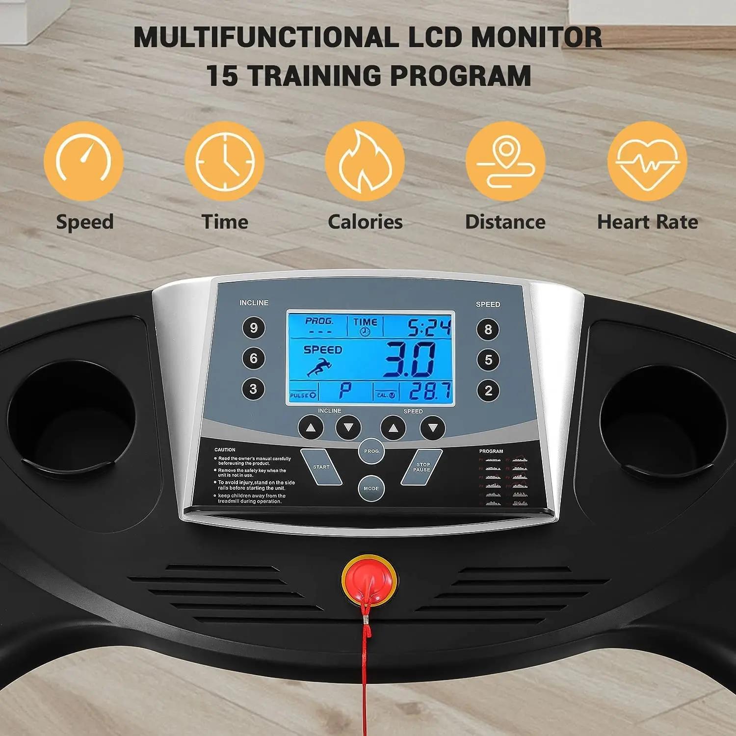 Tapis roulant électrique pliable avec inclinaison automatique, machine de course, 17 en effet, 2,5 H