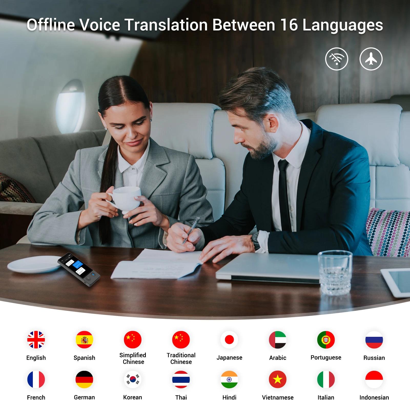 Wooask-Traducteur de langue W12, pas besoin de Wi-Fi, traduction vocale en temps réel en 144 langues