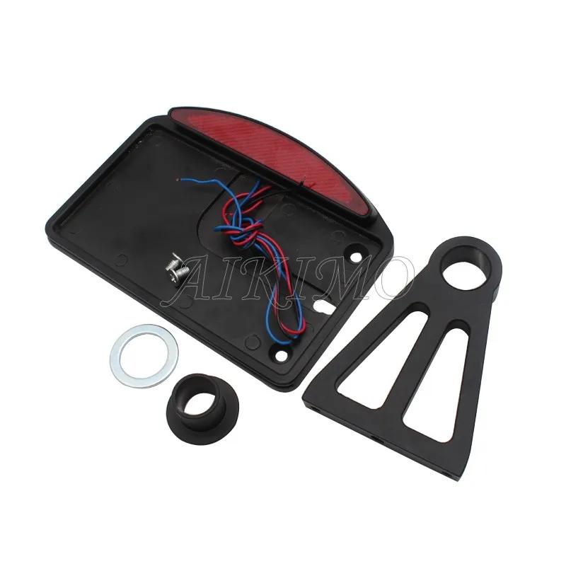Plaque de planificateur de moto, feu arrière LED, montage latéral horizontal, support de support de