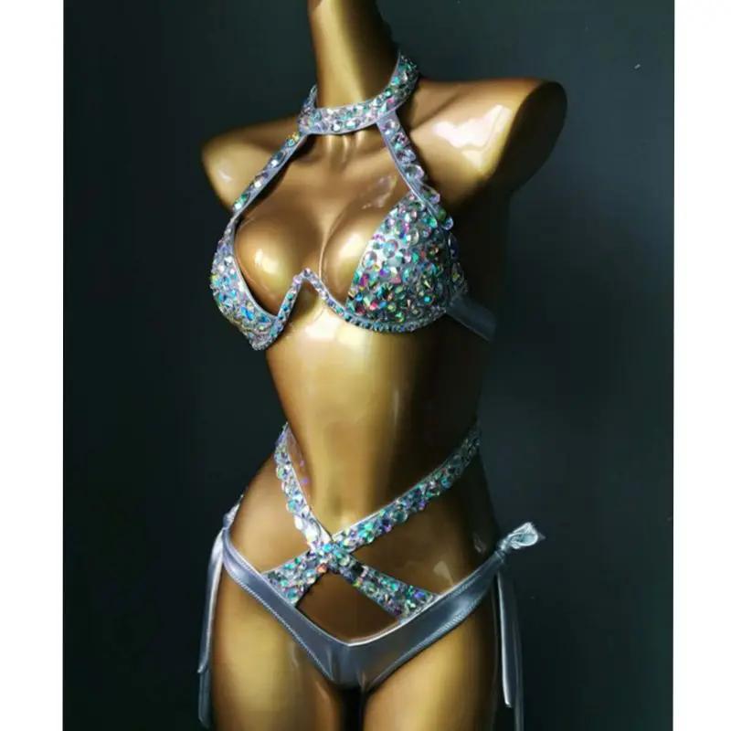 Ensemble de bikini en cristal de diamant pour femmes, costume de vacances Vénus, maillot de bain Bli