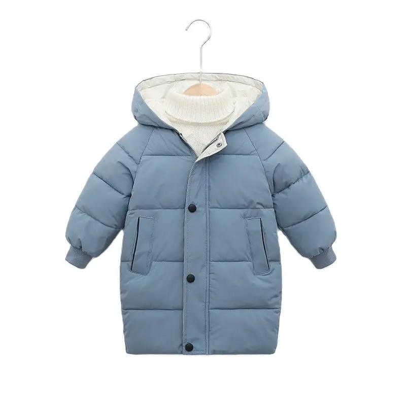 Enfants vers le bas longs vêtements d'extérieur hiver automne adolescent coton vêtements garçons fil