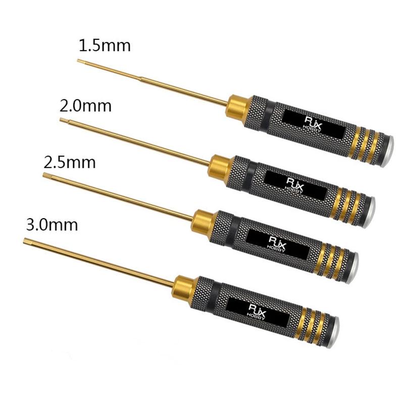 RJX-Clé hexagonale super dure plaquée pour personnes âgées, kit d'outils de tournevis HSS pour modèl