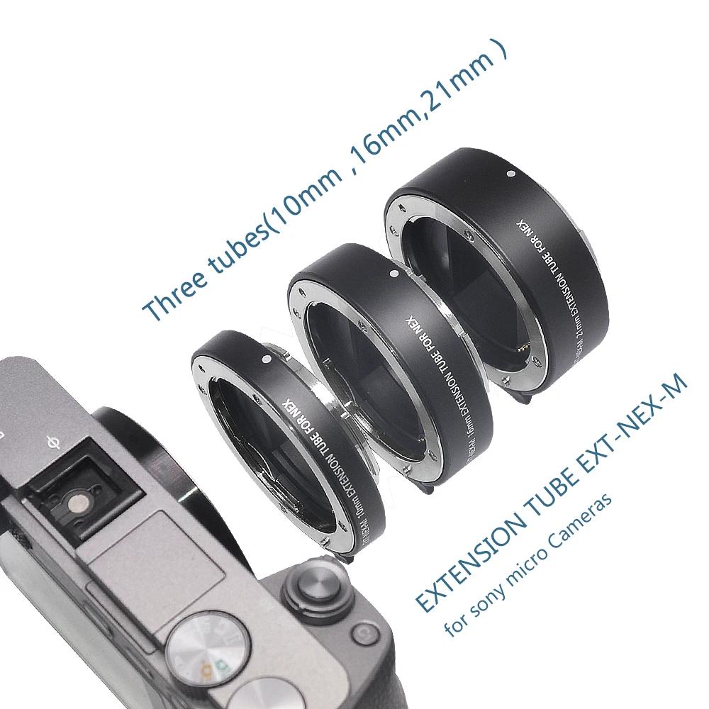 Mcoplus – bague d'extension Macro en métal, mise au point automatique, 10mm 16mm 21mm pour Sony e-mo