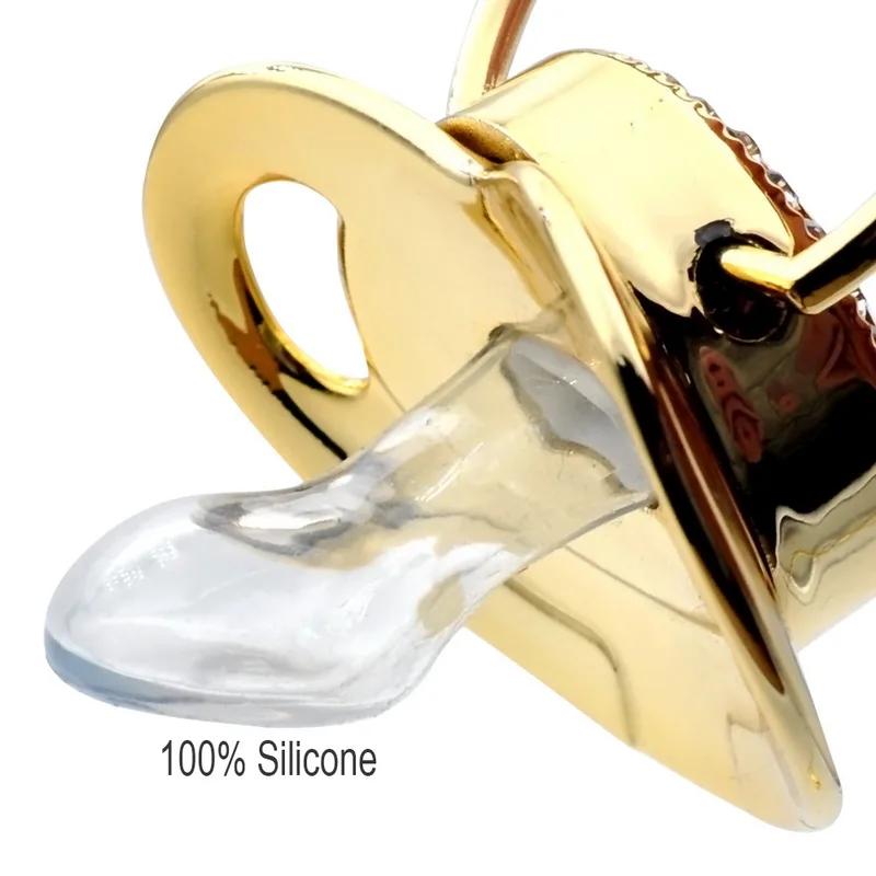 Tétine blanche en Silicone pour nouveau-né, avec Clip en chaîne, tétine pour bébé, sans BPA