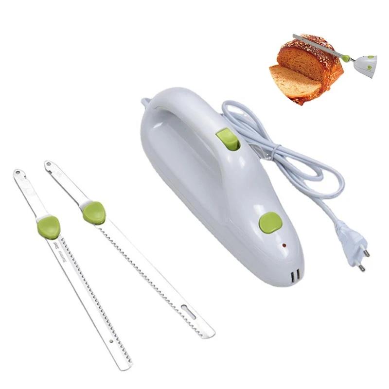 Couteau à pain électrique portatif, prise EU/CN, couteau à découper en acier inoxydable pour la cuis