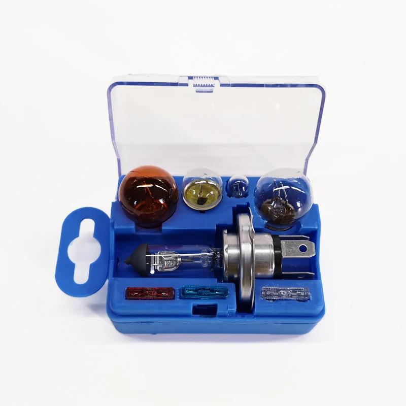 Kit d'urgence pour voiture, ampoule halogène H4 H7 H1 12V 60W 55W P43T 1157 S25 ATC FUSE T10 W5W BAY