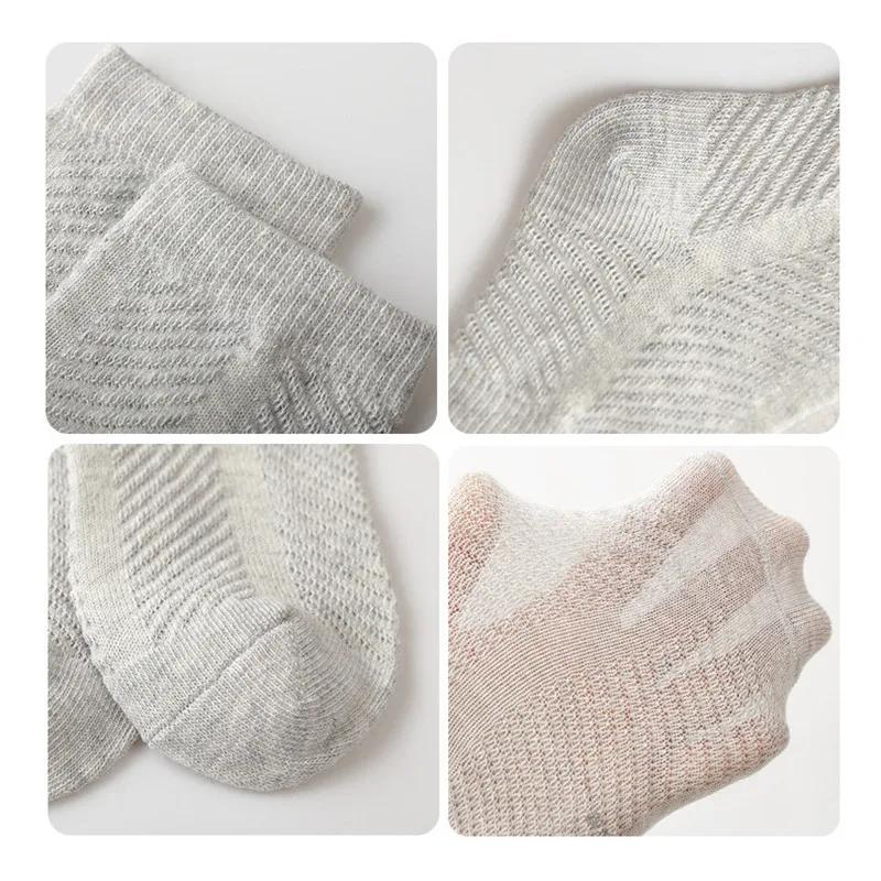 Enfants coton chaussettes été mince respirant tricot maille doux solide blanc mode garçon fille bébé