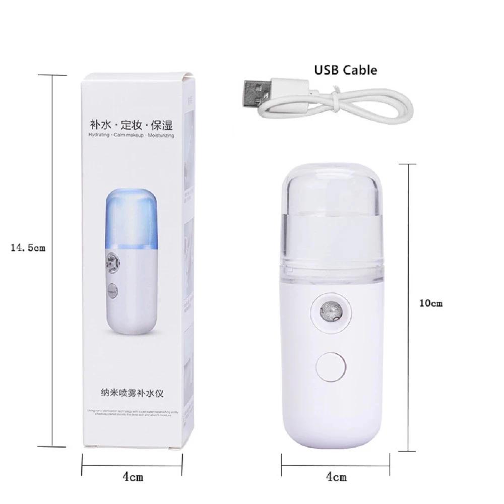Pulvérisateur Facial à brume USB, humidificateur, nébuliseur Rechargeable, vapeur pour le visage, In