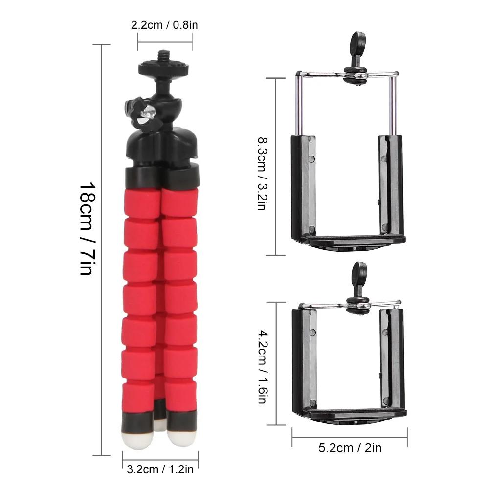 Trépied pour téléphone Flexible éponge poulpe Mini trépied pour IPhone Mini caméra trépied support p