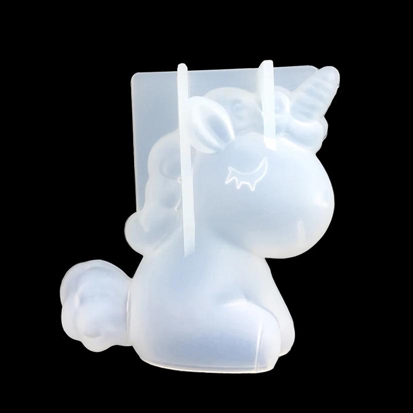 Moule en silicone 3D pour décoration de gâteaux en fondant, motifs Ours, Licorne, Corne, Cerf de Noë