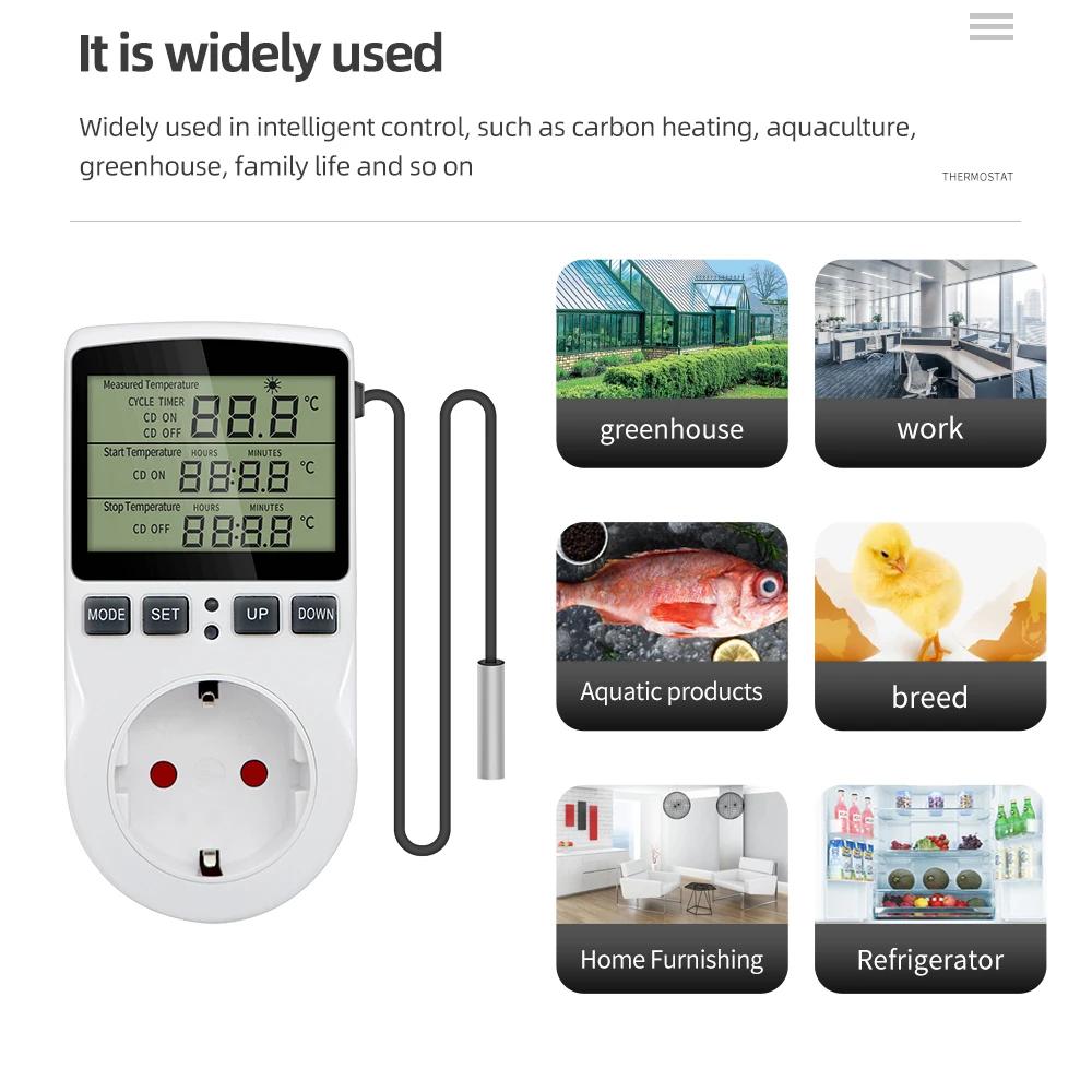 Prise de minuterie Thermostat KT3100, contrôleur de température multifonction, sortie avec interrupt