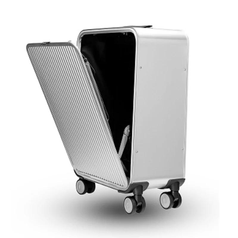Valise d'embarquement de haute qualité en Aluminium, taille 20 "24", serrure TAS 100%, chariot d'aff