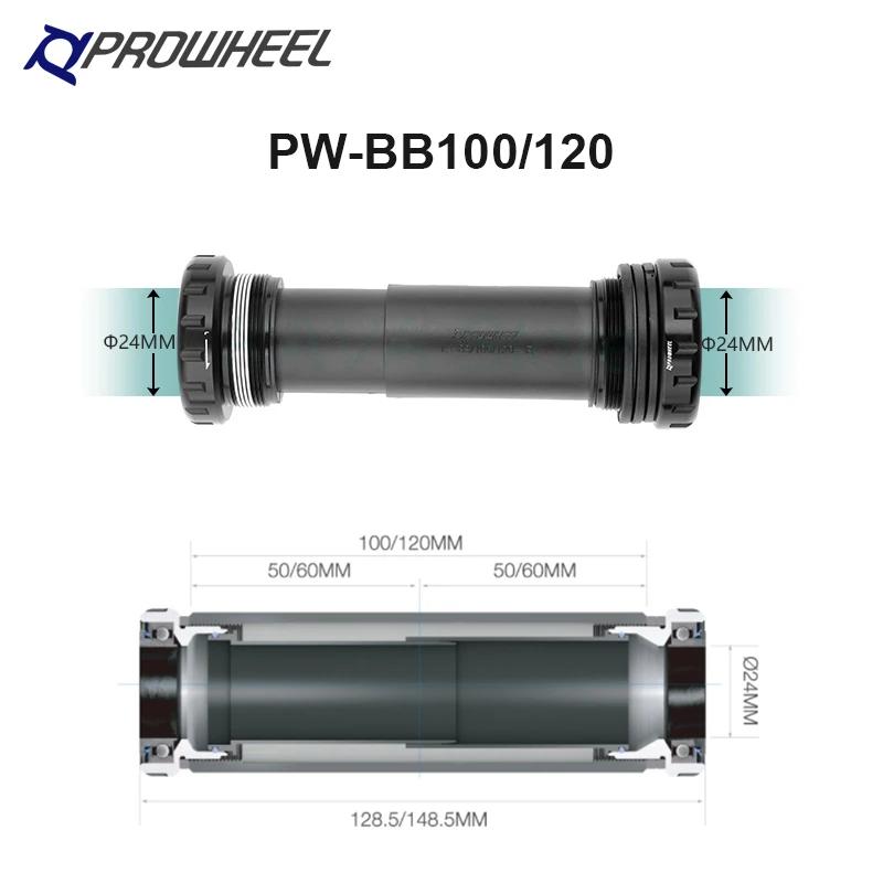 PROWHEEL Neige Vélo 170mm Pédalier Axe 176/192mm Gros Vélo Manivelle Pédalier BB 100/120 E-BIKE Pièc