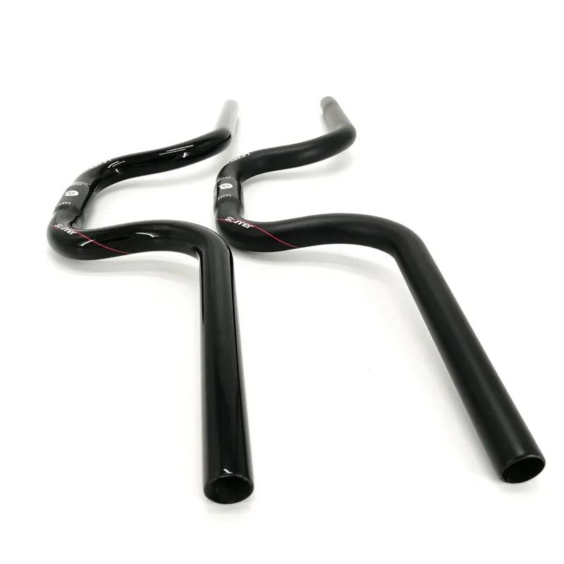 Guidon en fibre de carbone Litepro pour Bromsilice - Forme hirondelle 580mm pour vélo pliant, pièce vélo 25.4mm