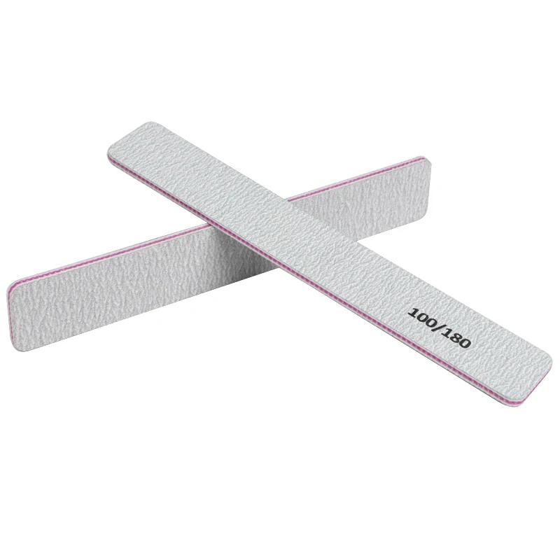 Tampon de lime à ongles gris 100/180, carré droit, Lime a Ongle, limes de ponçage pour manucure, dis