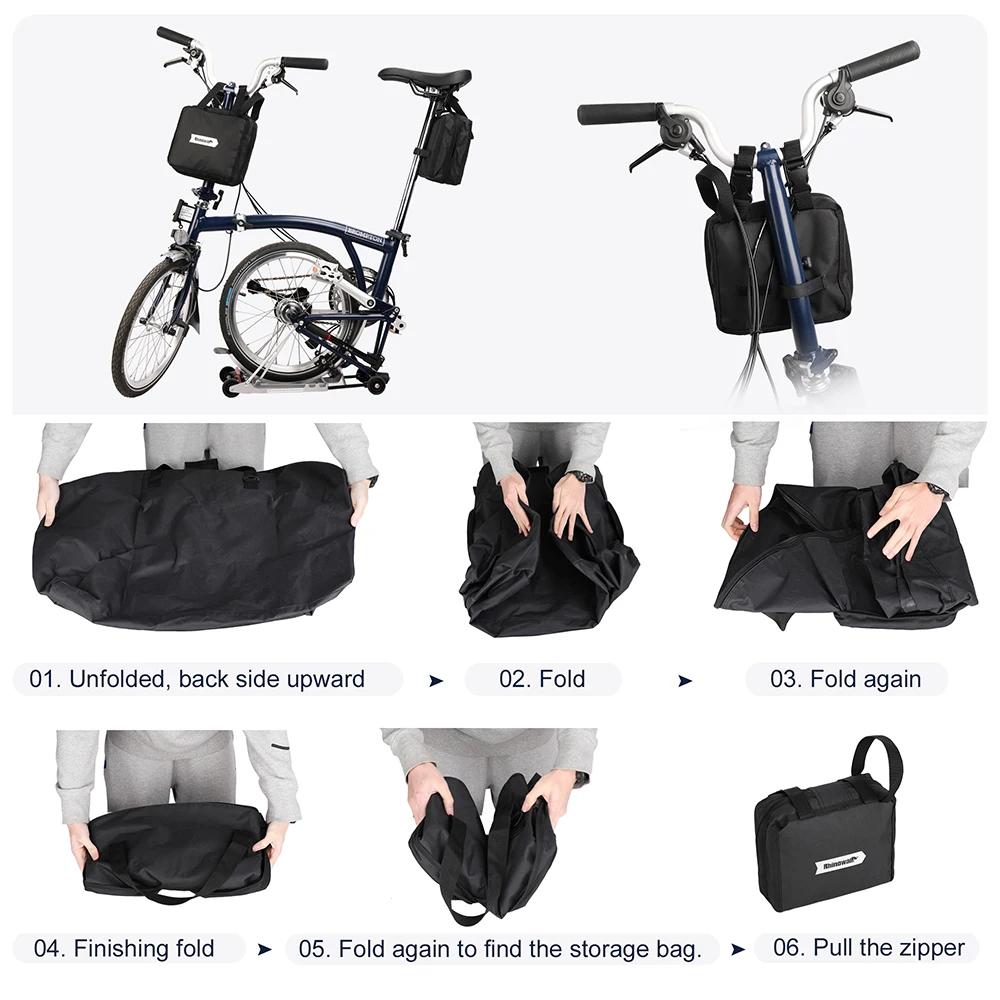 Rhinowalk – sac de transport pour vélo pliant 14-16 pouces, pour Brompton 3 soixante, sac de rangeme