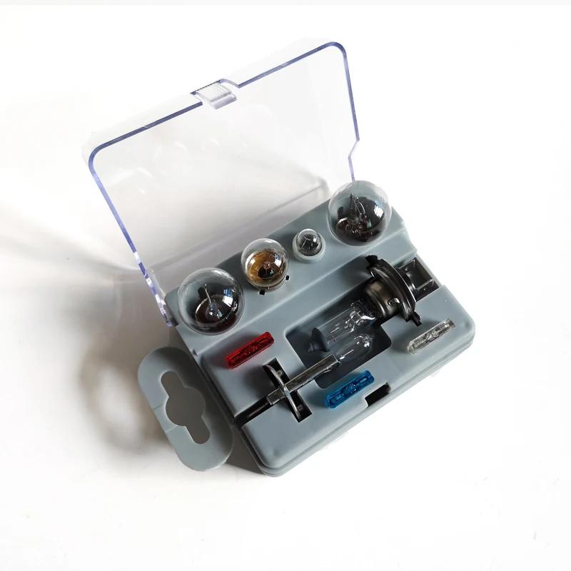 Kit d'urgence pour voiture, ampoule halogène H4 H7 H1 12V 60W 55W P43T 1157 S25 ATC FUSE T10 W5W BAY