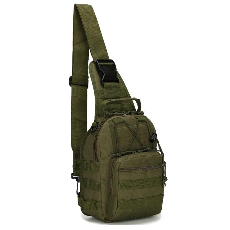 Sac à bandoulière tactique Oxford étanche 800D, petit sac de poitrine, sac à dos de sport de plein a
