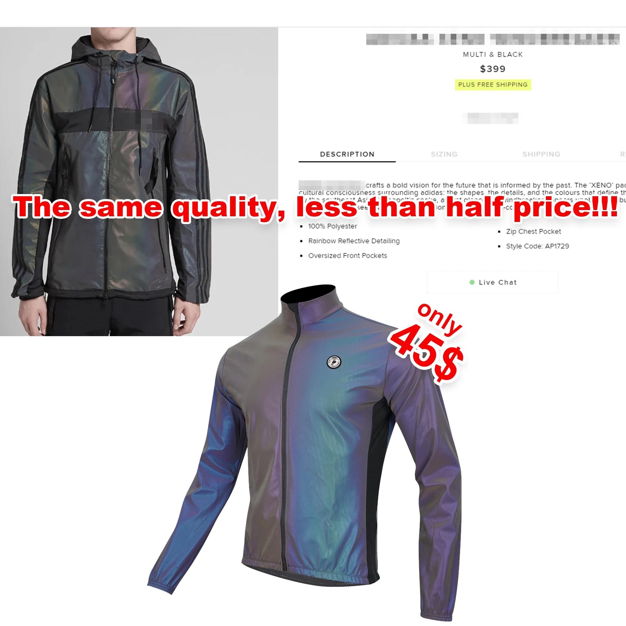 DAREVIE Veste de cyclisme imperméable pour homme et femme, coupe-vent, Rainbow Casting, niveau PRO,