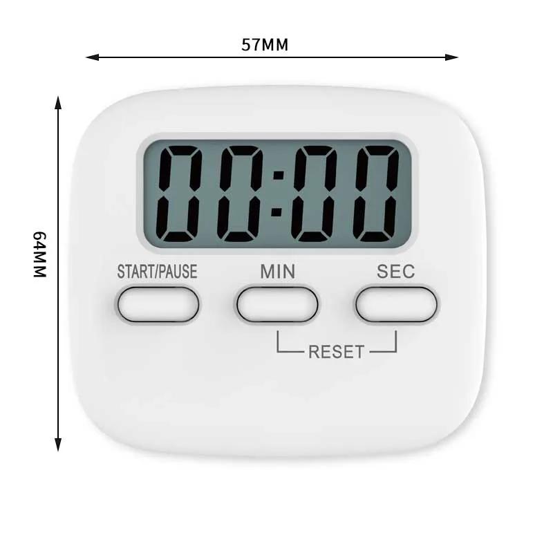 Minuterie de cuisine à écran numérique LCD, compte à rebours magnétique, alarme, chronomètre de somm