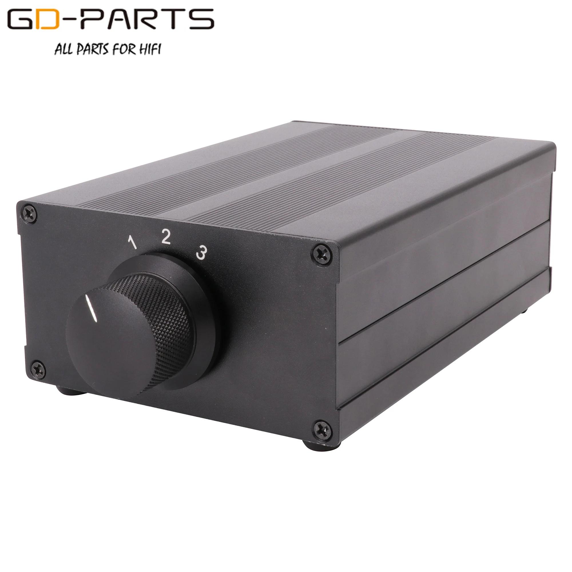 Commutateur de changement de sélecteur de sources de signal audio, répartiteur 1:3 1:4, châssis en a