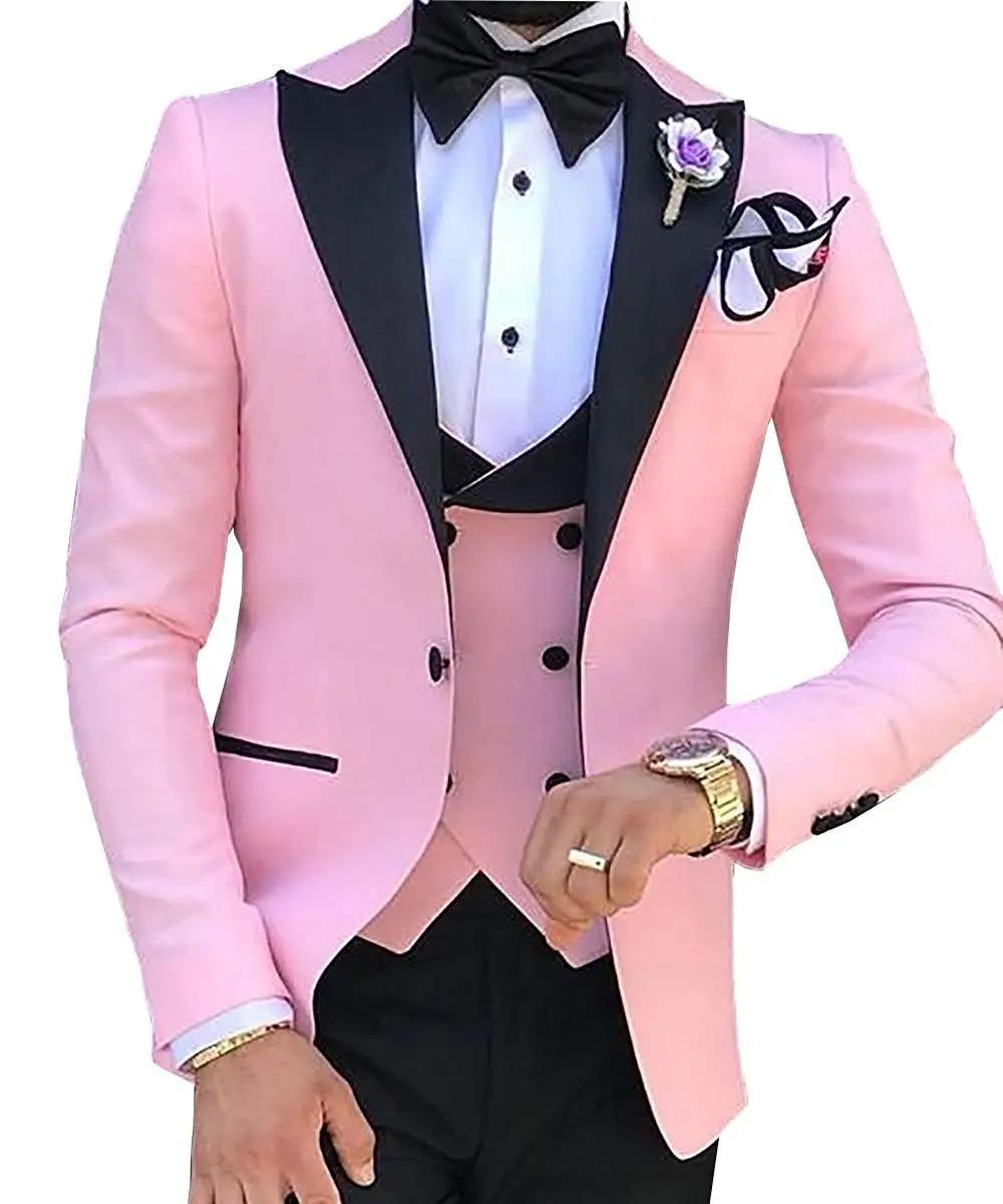 Costumes 3 pièces sur mesure pour hommes, smokings slim pour marié, olympiques de mariage pour homme
