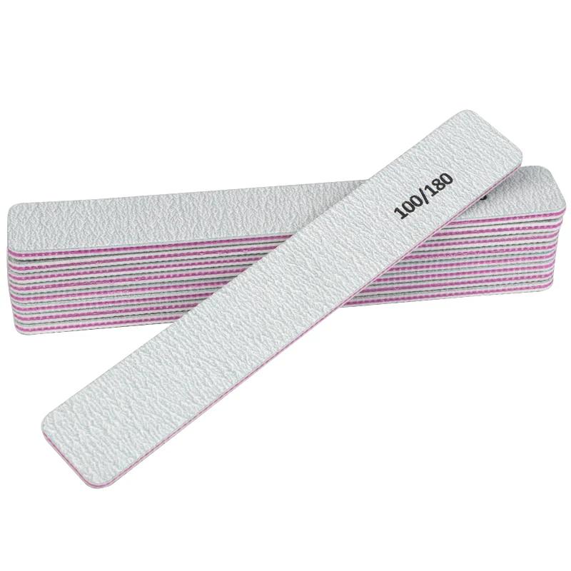 Tampon de lime à ongles gris 100/180, carré droit, Lime a Ongle, limes de ponçage pour manucure, dis