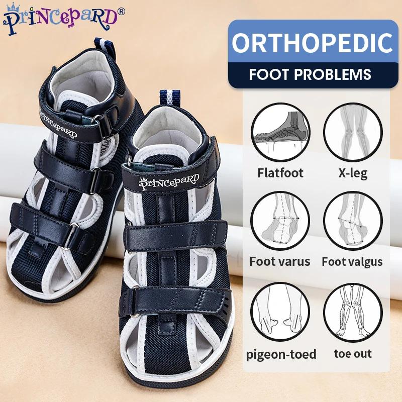 Rosa Epard-Sandales orthopédiques 4 roues motrices pour enfants, chaussures en cuir véritable pour g