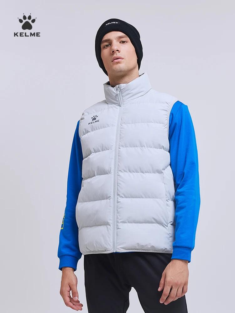 Veste de sport homme Kelme automne-hiver - Veste chaude coupe-vent sans manches en coton pour running