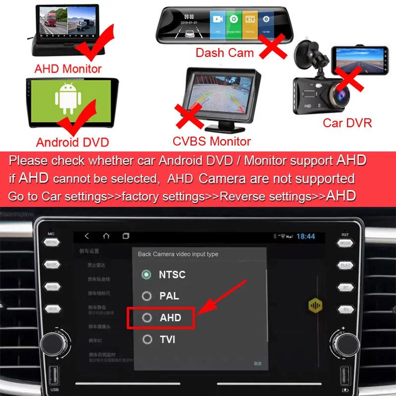 XCGaoon – caméra de stationnement avant et arrière Fisheye, 170 degrés AHD / CVBS 720P 1080P, Vision