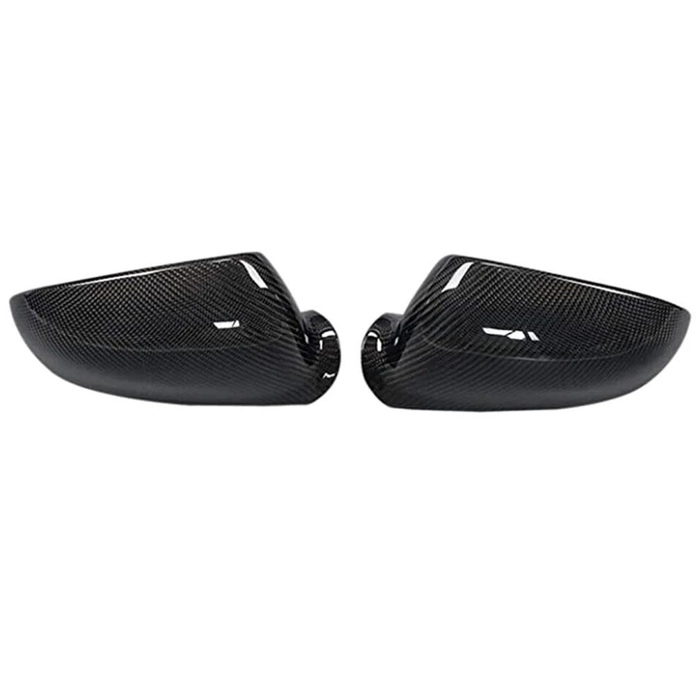 Couvercle de rétroviseur latéral en fibre de carbone pour VW Golf MK5 GTI Jetta 5 (noir brillant), P