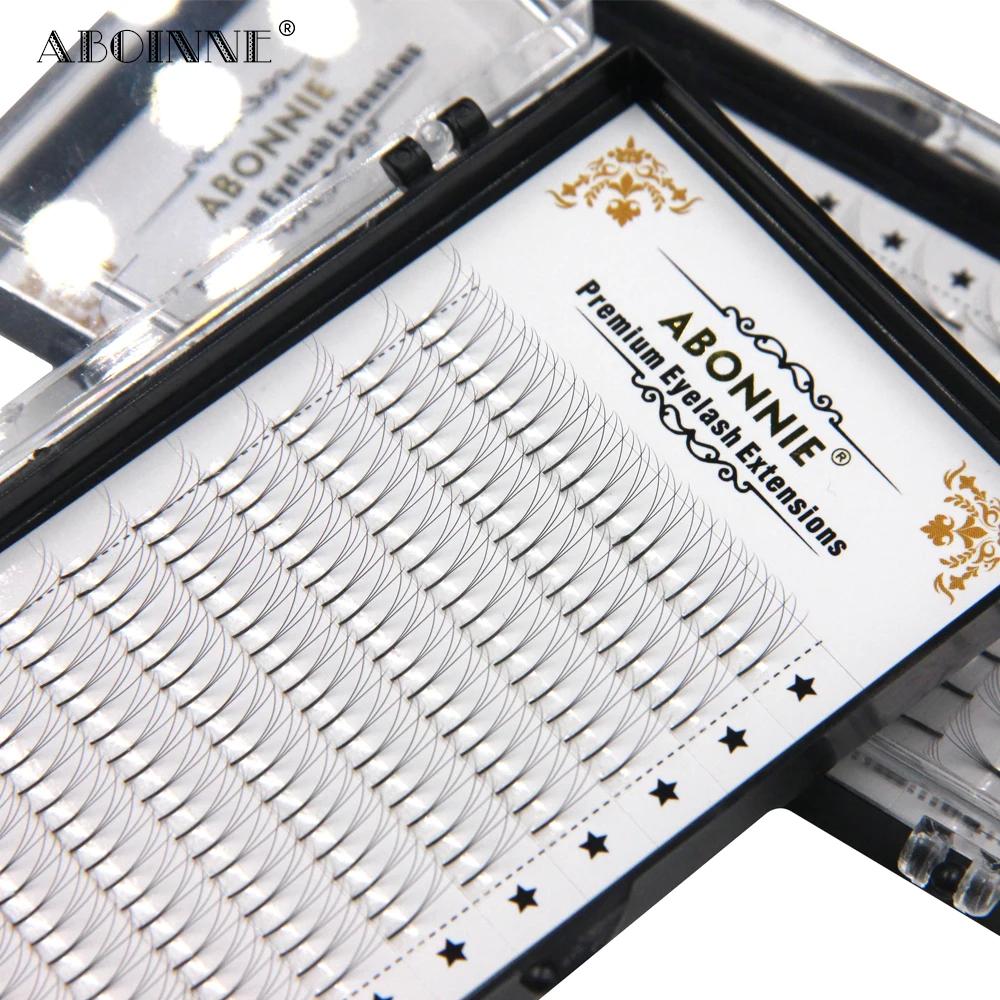 Abonnie 3D/4D/5D/6D Éventails de volume préfabriqués, cils volumineux à tige longue, extensions de c
