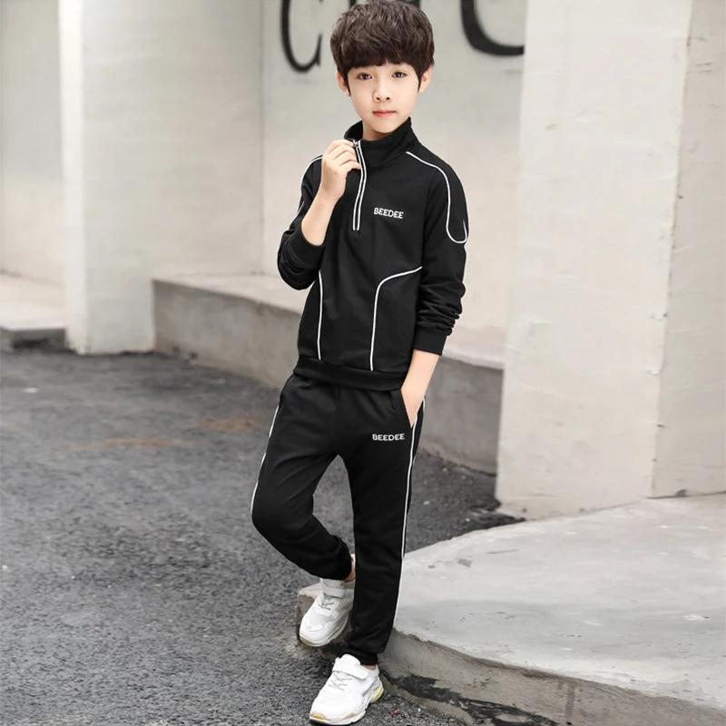 Printemps automne adolescents garçons vêtements ensembles enfant mode lettre sweat + pantalon 2 pièc