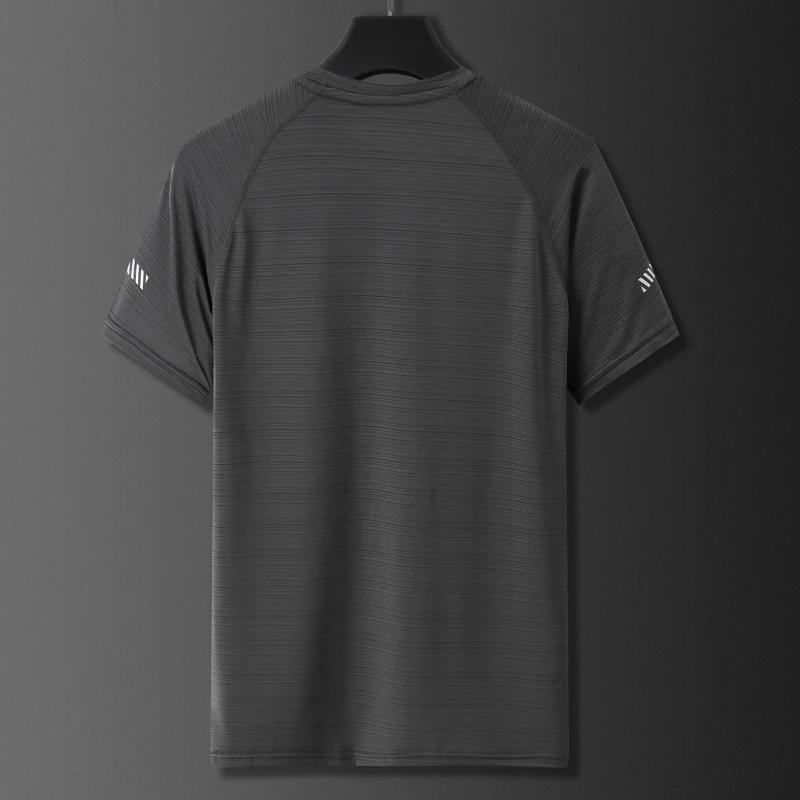 T-shirt de Sport à manches courtes pour hommes, séchage rapide, respirant, pour Jogging, Fitness