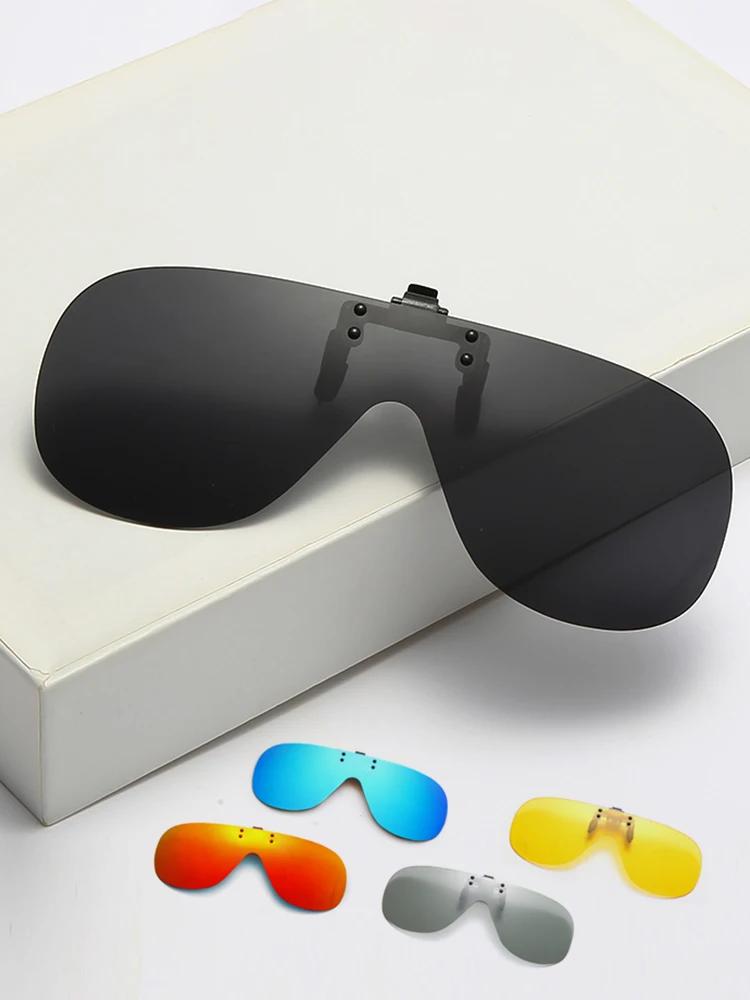 VIVIBEE Flip Up Clip sur lunettes de soleil polarisées pêche hommes lentille grise conduite UV400 Av