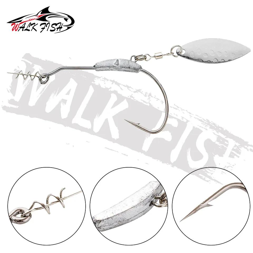 WALK FISH 3 pièces 2g 3g 4g 5g 7g 9g crochet de manivelle cuillère en métal paillettes ajouter du po
