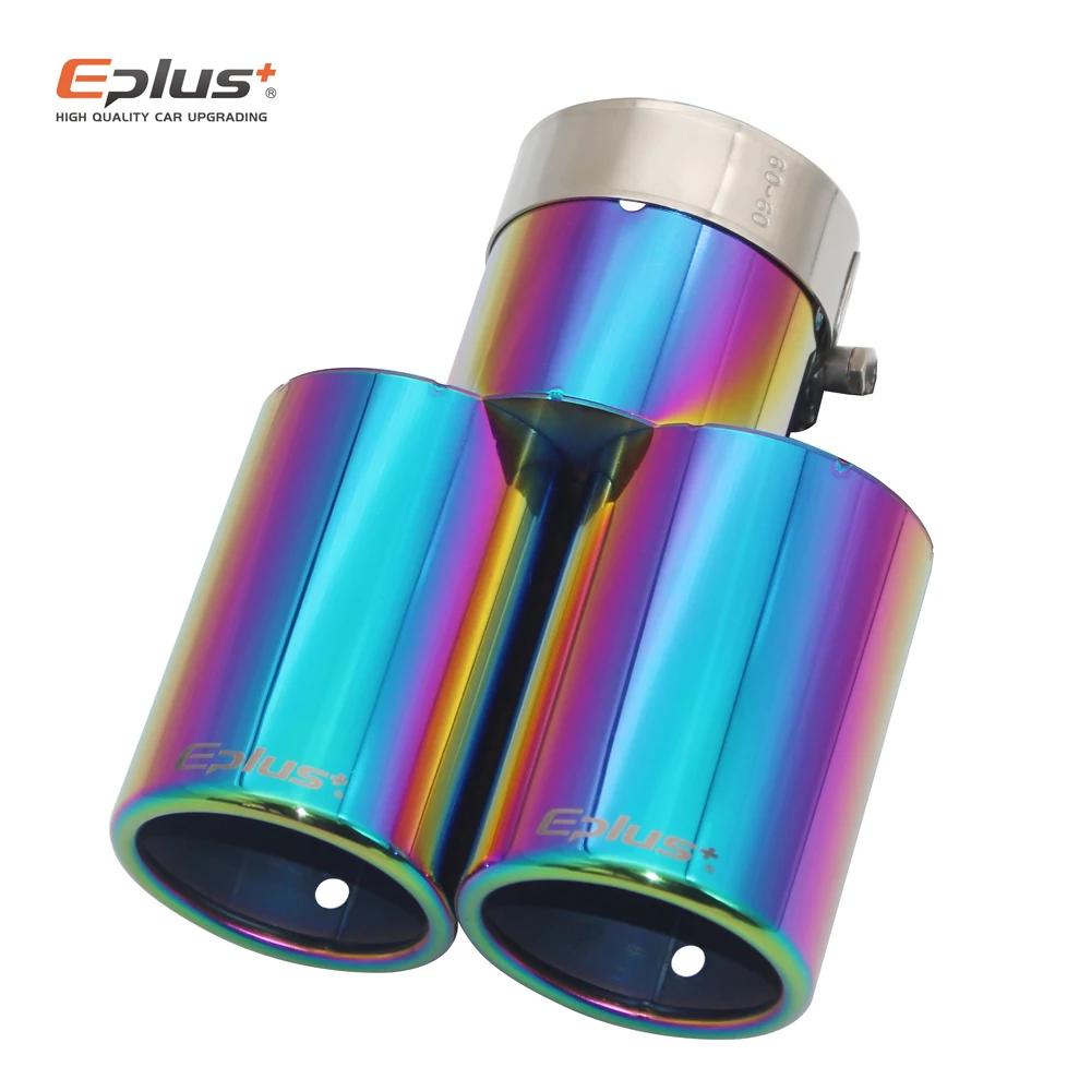Eplus – silencieux de style de voiture, pointe de tuyau d'échappement, plat, universel, droit, en ac