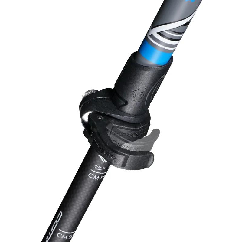 Canne marche courte poignée T télescopique 46-100cm carbone béquille escalade montagne