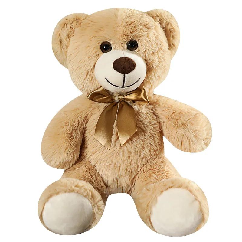 35CM mignon coloré nœud papillon ours poupée en peluche câlin ours poupée enfants cadeau d'anniversa