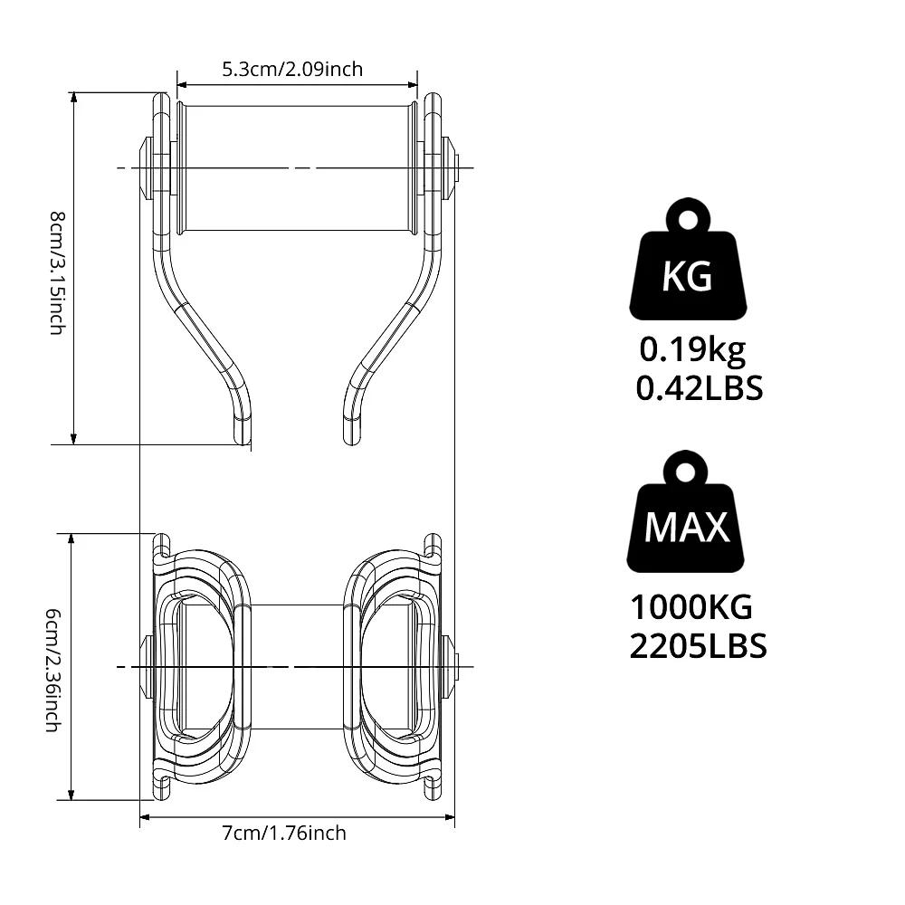 Ensemble de poulies de fermeture éclair, 30 KN, extérieur, pour enfants, jardin, parc, coulissant, l