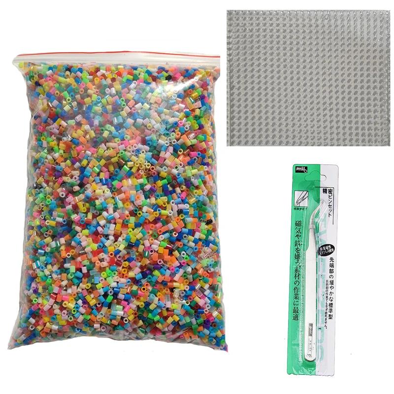 Ensemble de perles fusibles Mini Hama pour enfants, panneau perforé, puzzles, jouets créatifs, acces