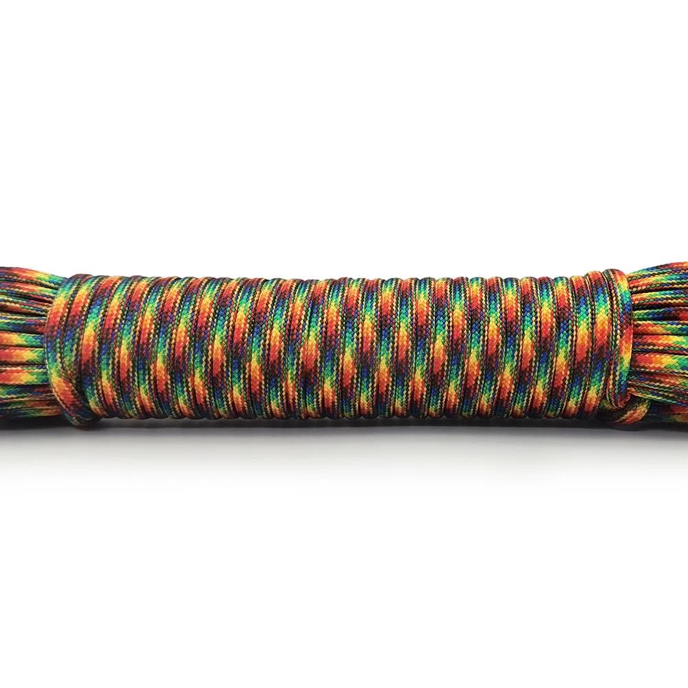 Paracorde à 9 noyaux de support, 4 tailles Dia.4mm, pour survie, Parachute, lanière, Camping, escala