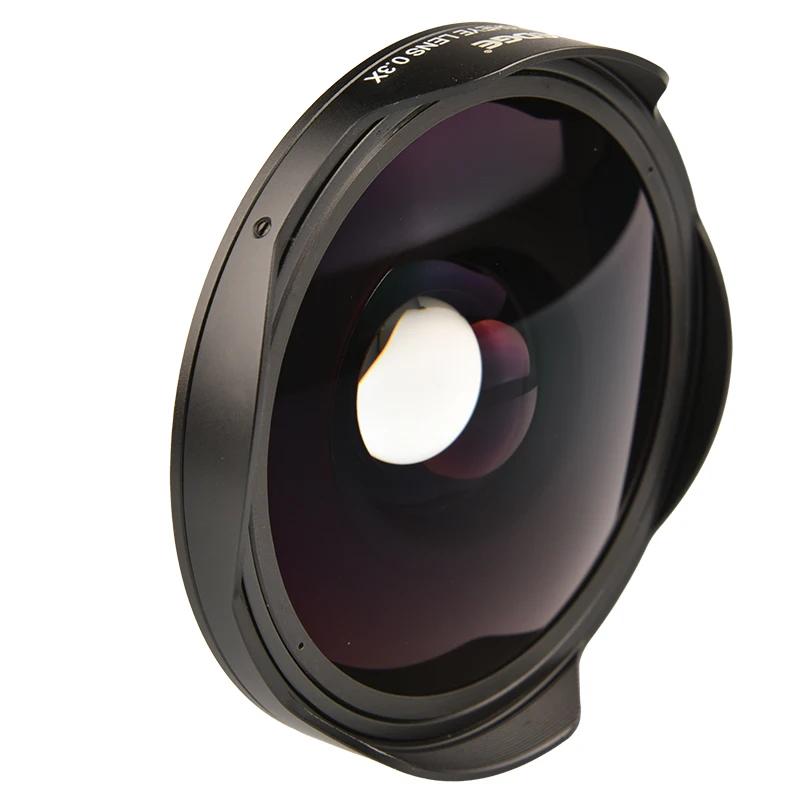 Adaptateur d'objectif Ultra Fisheye Vlogmagic 0,3x HD 37MM/43MM avec capot uniquement pour caméras v