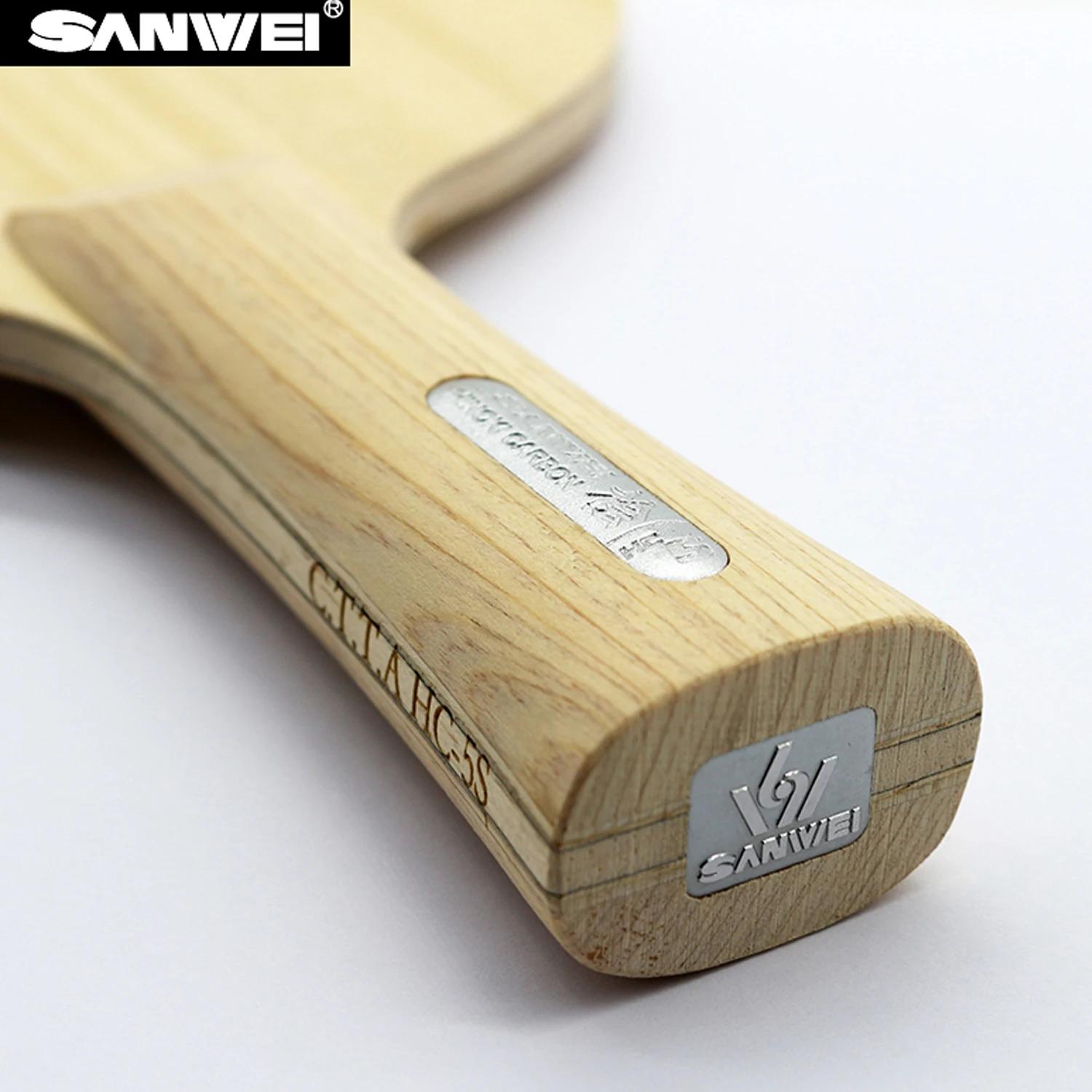 Sanwei HC.5S HC-5S HC 5S HC5S HINOpastel Lame de Tennis de Table en Carbone Souple pour Raquette de