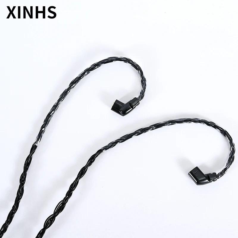 Câble de mise à niveau pour casque d'écoute HIFI 0.78, 2 broches, 16 brins 5N, argent plaqué cuivre