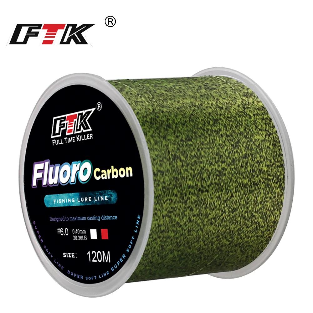 FTK 120m ligne de pêche Invisible ligne de revêtement en fluorocarbone moucheté 0.20mm-0.50mm 4.13LB