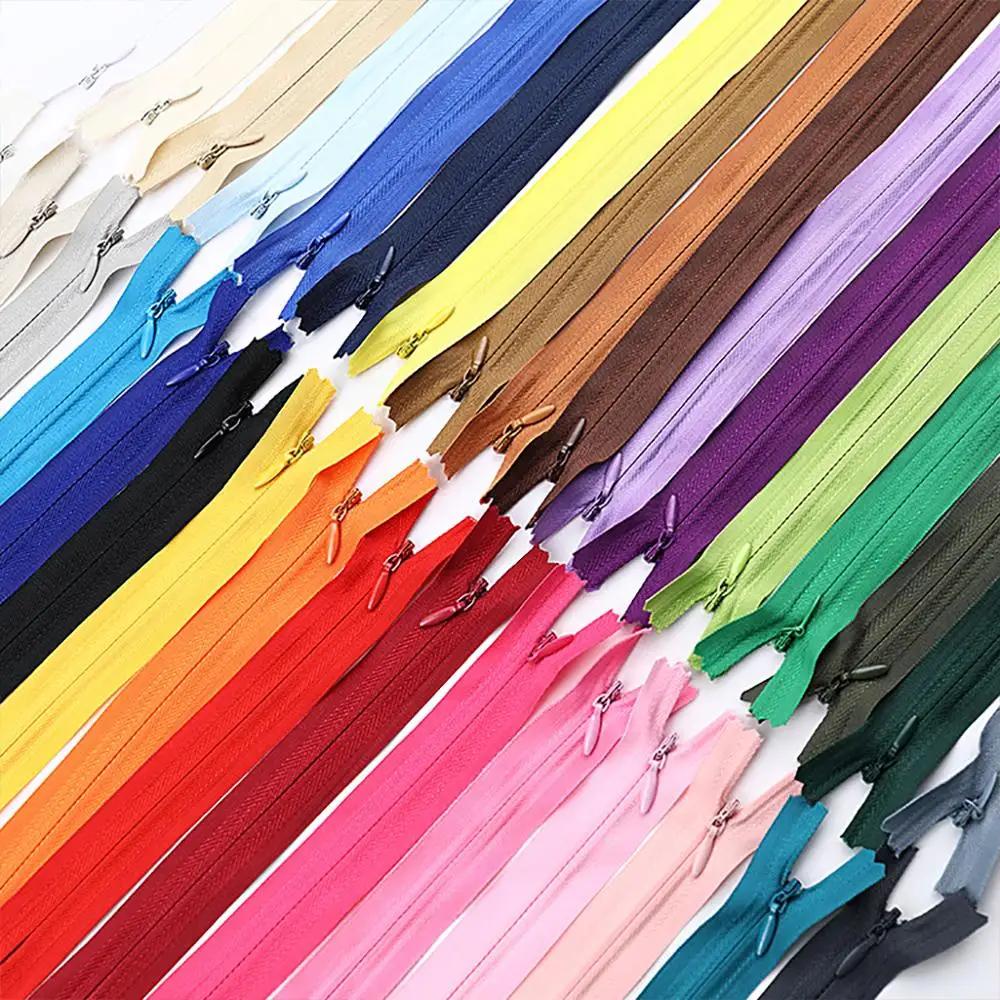 10 pièces/paquet 28cm 35cm 40cm 45cm 50cm 55cm 60cm 3 # Fermeture éclair Invisible en Nylon, bobin