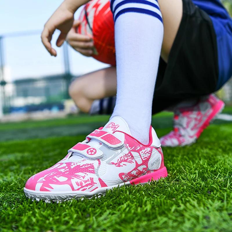 Chaussures de football bon marché pour enfants, chaussures d'entraînement pour garçons et filles, ba