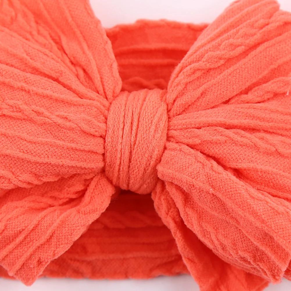 Bandeau pour bébé avec nœud de câble solide, couches en Nylon, couvre-chef pour enfants, Turban élas